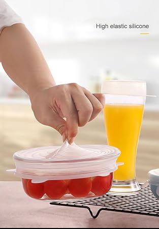 أغطية السيليكون المرنة (6 قطع)