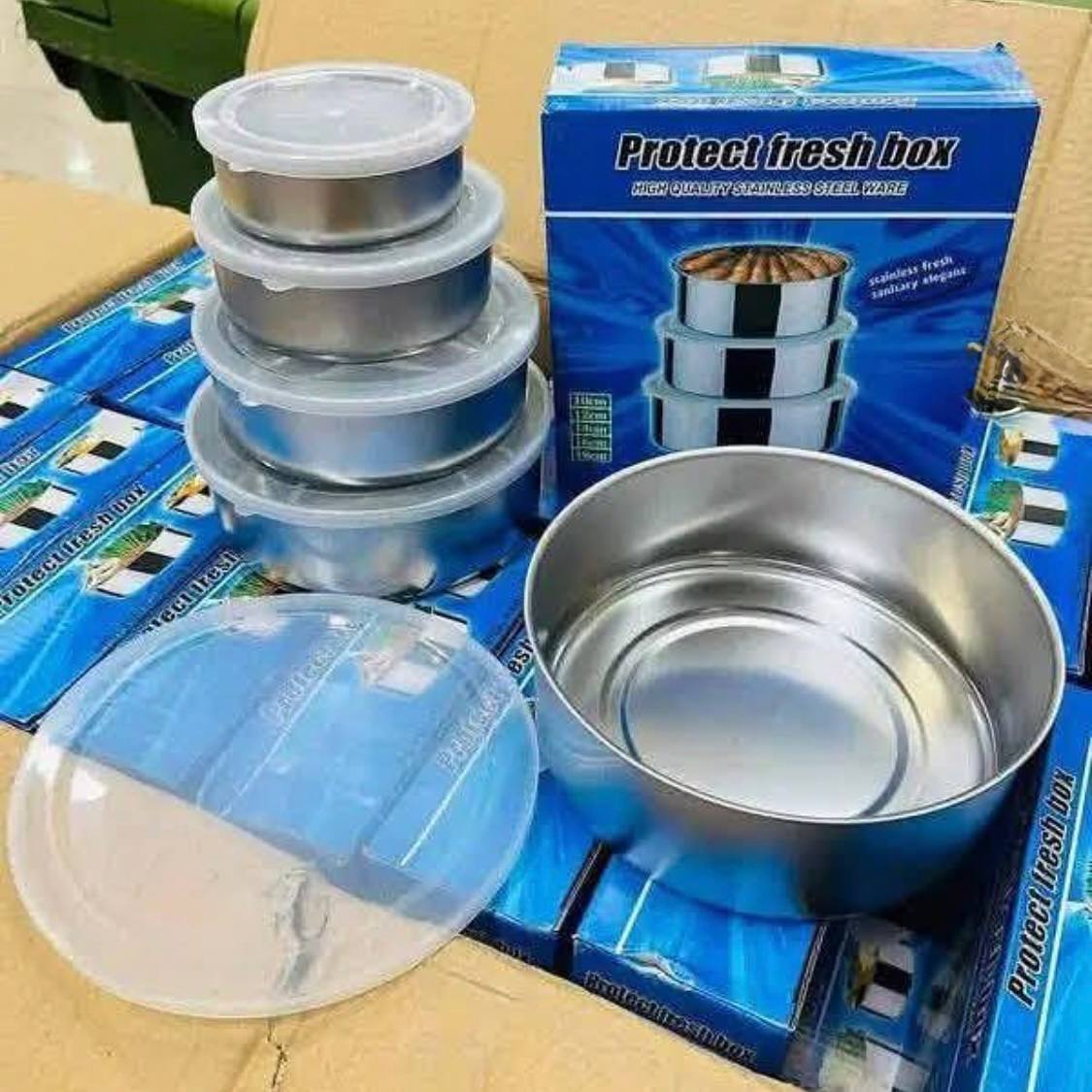 طقم علب الاستانلس (5 قطع)